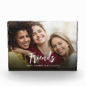 Moderne vrienden op maat gepersonaliseerd fotoblokken (Voorkant)