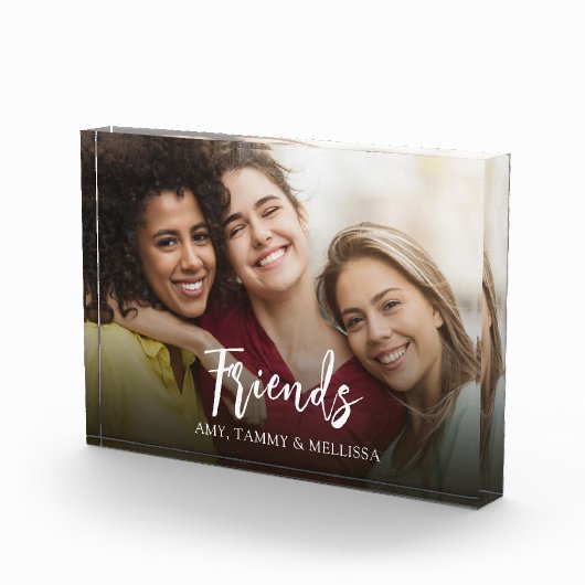 Moderne vrienden op maat gepersonaliseerd fotoblokken (Rechts)