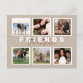 Moderne Vrienden Voor Altijd Foto Collage Aandenke Briefkaart (Voorkant)