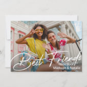 Moderne Vriendschap Foto Gift Bedankkaart (Voorkant)