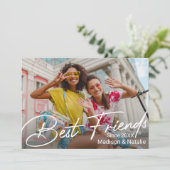 Moderne Vriendschap Foto Gift Bedankkaart (Staand voorkant)