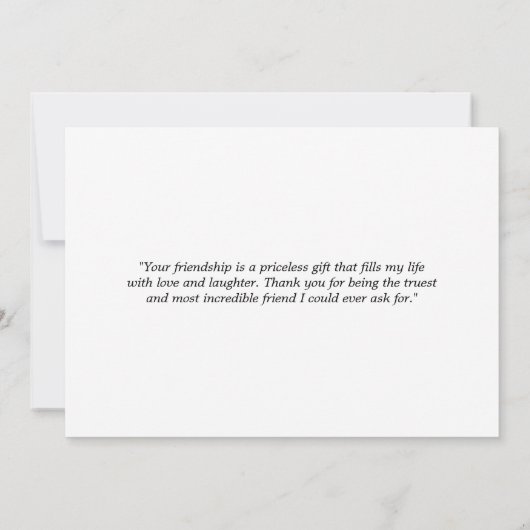 Moderne Vriendschap Foto Gift Bedankkaart (Achterkant)