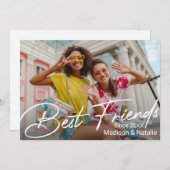 Moderne Vriendschap Foto Gift Bedankkaart (Voorkant / Achterkant)