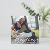 Moderne Vriendschap Foto Gift Bedankkaart (Staand voorkant)