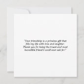 Moderne Vriendschap Foto Gift Bedankkaart (Achterkant)