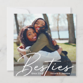 Moderne Vriendschap Foto Gift Bedankkaart