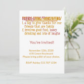 Moderne Vriendsgeven Uitnodigingen (Staand voorkant)