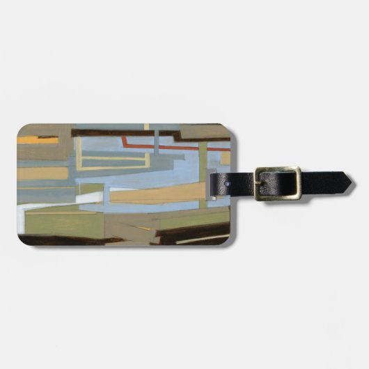 Moderne vrije expressie-schildering door Norman Wy Bagagelabel (Voorkant horizontaal)