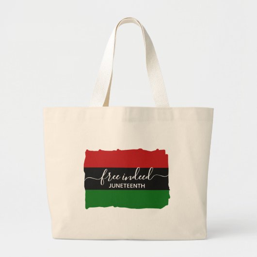 Moderne, VRIJE Pan African JUNETEENTH Grote Tote Bag (Voorkant)
