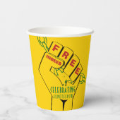 Moderne, vrije Sterke Junetetiende Papieren Bekers (Achterkant)