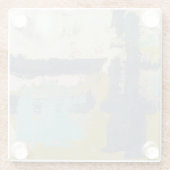 Moderne, vrije uitdrukking glazen onderzetter (Achterkant)