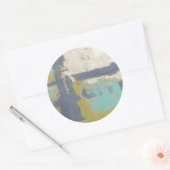 Moderne, vrije uitdrukking ronde sticker (Envelop)