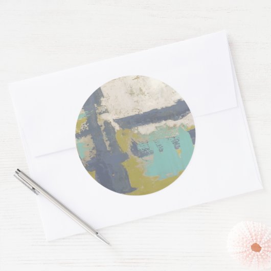 Moderne, vrije uitdrukking ronde sticker (Envelop)