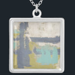 Moderne, vrije uitdrukking zilver vergulden ketting<br><div class="desc">Dit moderne schilderij met vrije expressie werd gemaakt door Megan Meagher. De Paarse,  lichtblauwe en witte borstelslagen leggen over een achtergrond van lichtgroen. Haal vandaag nog een kopie van deze afdruk!</div>