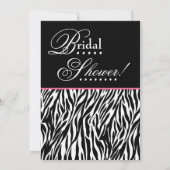 Moderne Vrijgezellenfeest Black White Zebra Kaart (Achterkant)