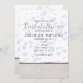 Moderne Vrijgezellenfeest Blue Rain Invitations Kaart (Voorkant / Achterkant)