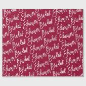 Moderne VRIJGEZELLENFEEST BURGUNDY scriptkalligraf Cadeaupapier (Vlak)