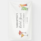 Moderne Vrijgezellenfeest Cocktail Party Spandoek (Verticaal)