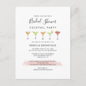 Moderne Vrijgezellenfeest Cocktail Party Uitnodiging Briefkaart (Voorkant)