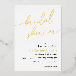 Moderne Vrijgezellenfeest Folie Folie Uitnodiging