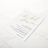 Moderne Vrijgezellenfeest Folie Folie Uitnodiging (Gedraaid)