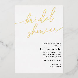 Moderne Vrijgezellenfeest Folie Uitnodiging