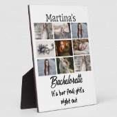 Moderne vrijgezellenfeest gepersonaliseerde 9 foto fotoplaat (Zijkant)