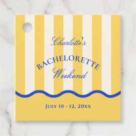 Moderne vrijgezellenfeest in de zomer bedankjes labels