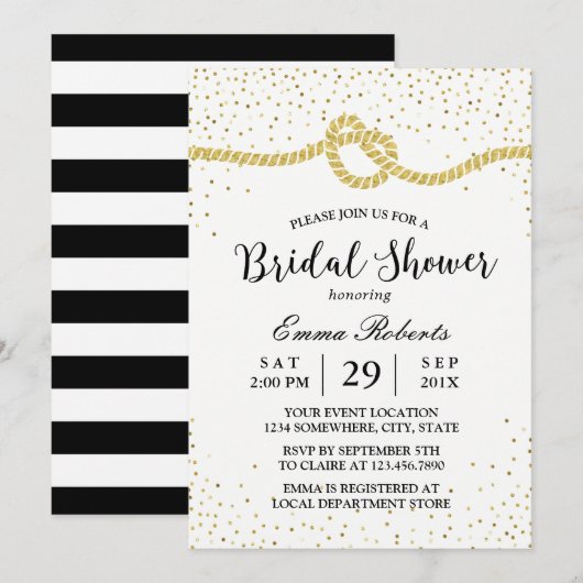 Moderne Vrijgezellenfeest koppeling van de Knot Go Kaart (Voorkant / Achterkant)