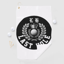 Moderne vrijgezellenfeest Laatste Hole LH-monogram Golfhanddoek