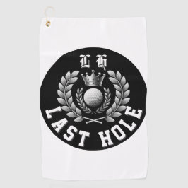 Moderne vrijgezellenfeest Laatste Hole LH-monogram Golfhanddoek