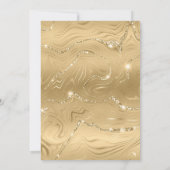 Moderne Vrijgezellenfeest Luxury Gold-uitnodiging Kaart (Achterkant)