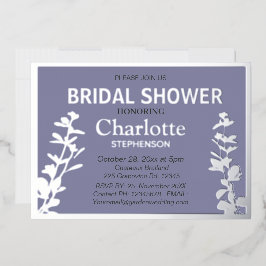 Moderne Vrijgezellenfeest met botanische bladeren Folie Uitnodiging