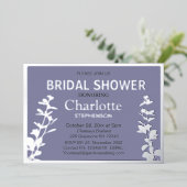 Moderne Vrijgezellenfeest met botanische bladeren Folie Uitnodiging (Staand Voorkant)