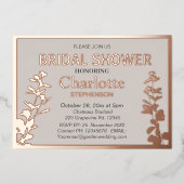 Moderne Vrijgezellenfeest met botanische bladeren Folie Uitnodiging (Voorkant)