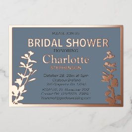 Moderne Vrijgezellenfeest met botanische bladeren Folie Uitnodiging