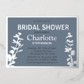 Moderne Vrijgezellenfeest met botanische bladeren Folie Uitnodiging (Voorkant)