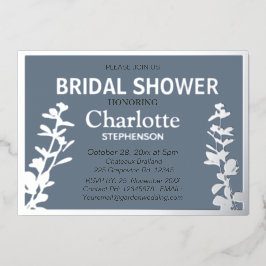 Moderne Vrijgezellenfeest met botanische bladeren Folie Uitnodiging