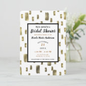 Moderne Vrijgezellenfeest met goudkoper uit pensee Kaart (Staand voorkant)