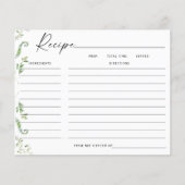 Moderne Vrijgezellenfeest Recipe Kaart (Voorkant)