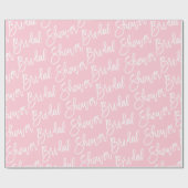 Moderne VRIJGEZELLENFEEST roze witte manuscriptkal Cadeaupapier (Vlak)