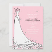 Moderne Vrijgezellenfeest Roze & Zwarte Chic-uitno Kaart (Voorkant)