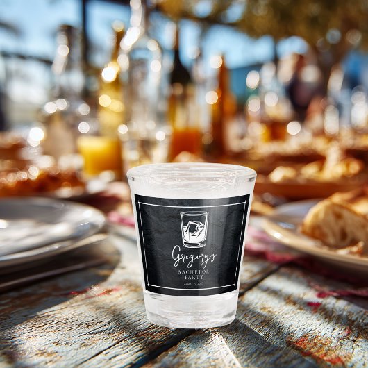 Moderne vrijgezellenfeest stijlvol shot glas