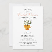 Moderne Vrijgezellenfeest Tea Party Kaart (Voorkant)