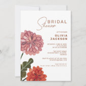 Moderne vrijgezellenfeest van de florale terracott kaart (Voorkant)