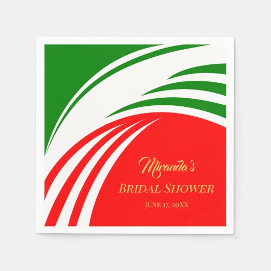 Moderne Vrijgezellenfeest van de Italiaanse vlag Servet (Voorkant)