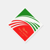 Moderne Vrijgezellenfeest van de Italiaanse vlag Servet (Hoek)