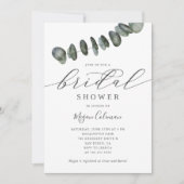 Moderne Vrijgezellenfeest van Eucalyptus Greenery Kaart (Voorkant)