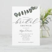 Moderne Vrijgezellenfeest van Eucalyptus Greenery Kaart (Staand voorkant)