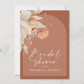 Moderne vrijgezellenfeest van Terracotta pampas Kaart (Voorkant)